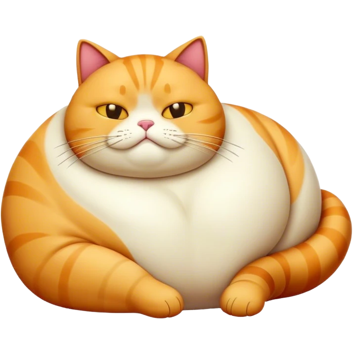 Lazy fat cat emoji