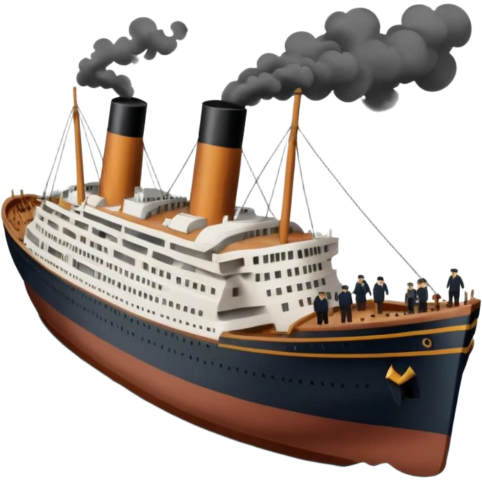 Make the Titanic sinking emoji