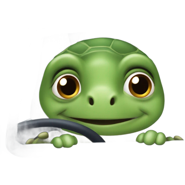 turtle in car emoji