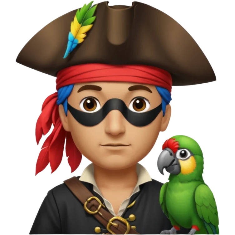 pirate and parrot emoji