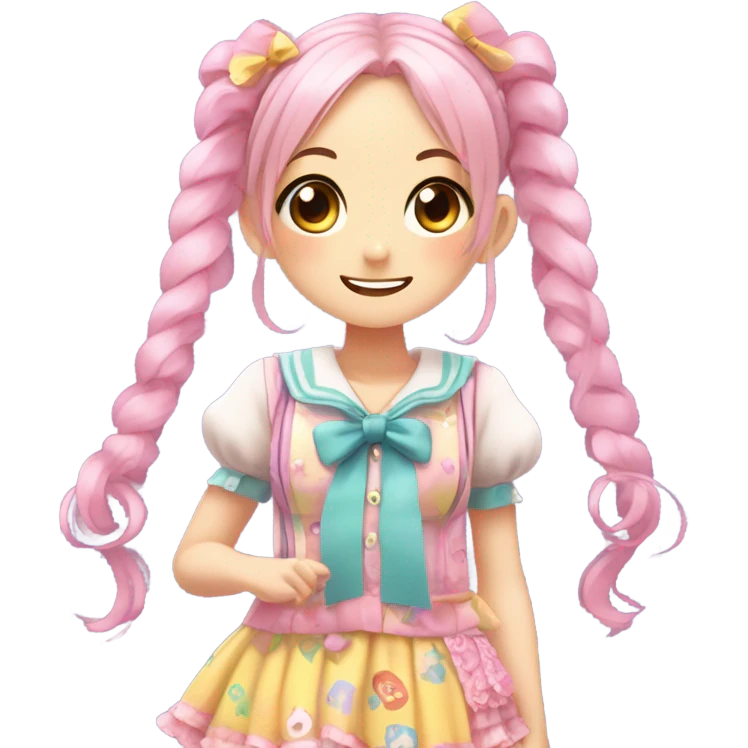 Make a super cute anime girl emoji