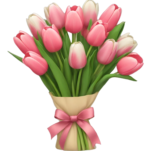 Cute tulips Bouquet  emoji