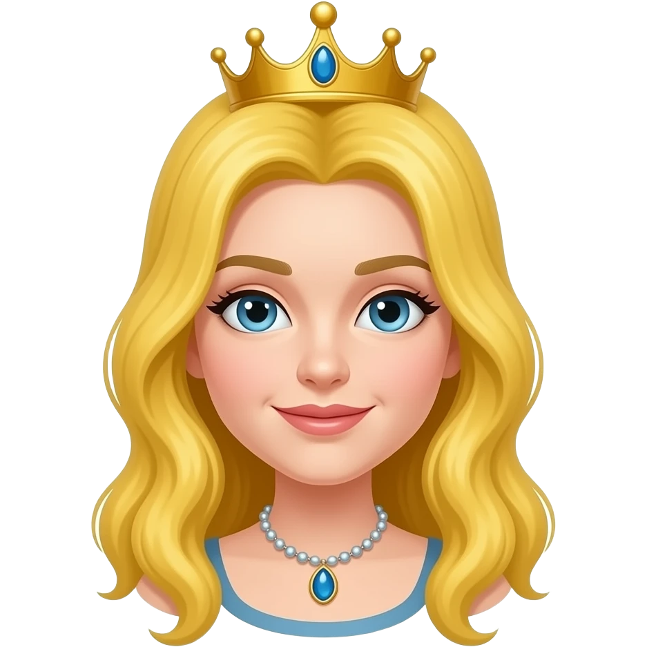 queen with yellow hair emoji