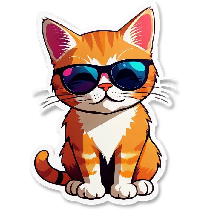 Cat with sunglasses emoji