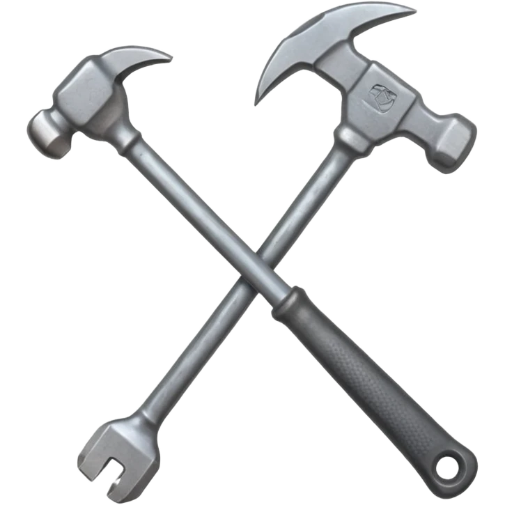 grey spanner tool and hammer emoji