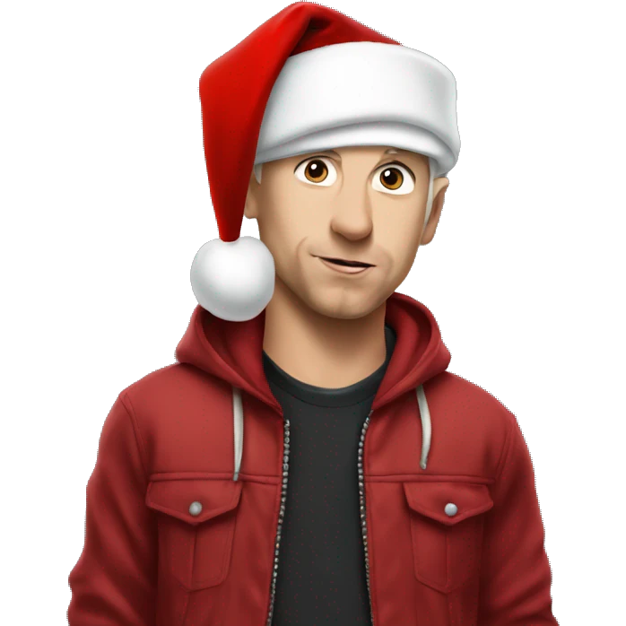 eminem with santa hat emoji