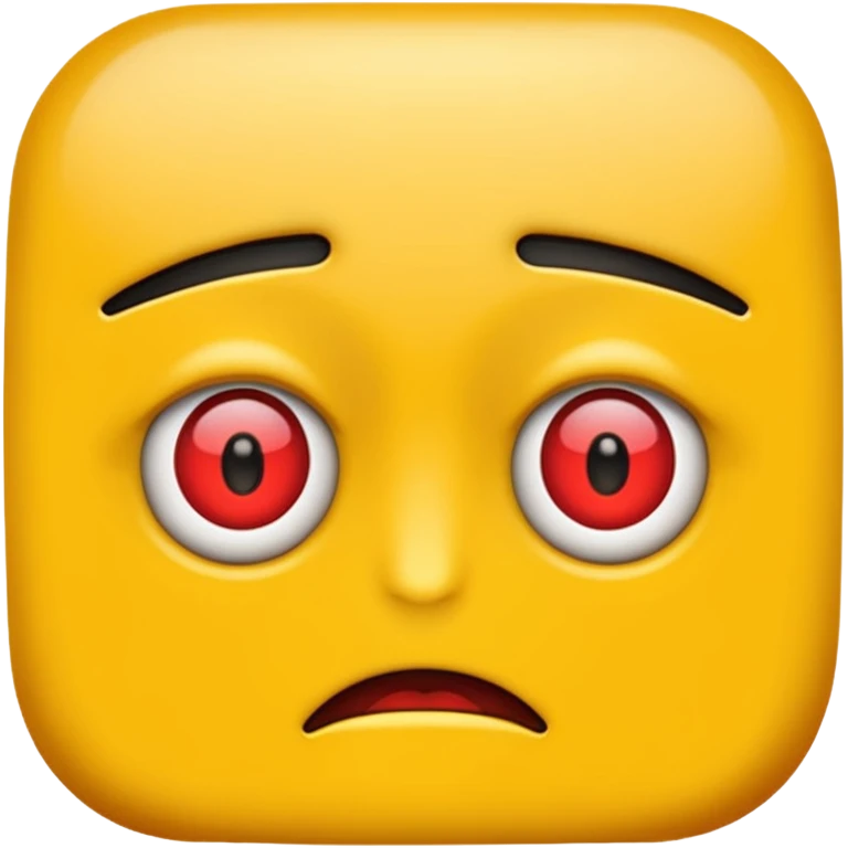 Emoji con todo los ojos de rojo callado emoji
