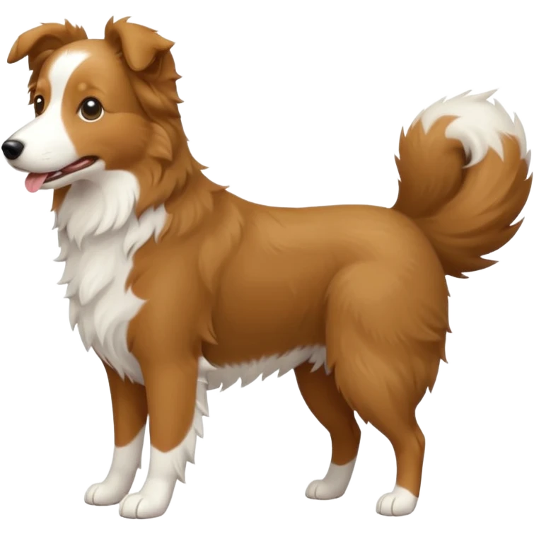 Tan Border Collie tail emoji