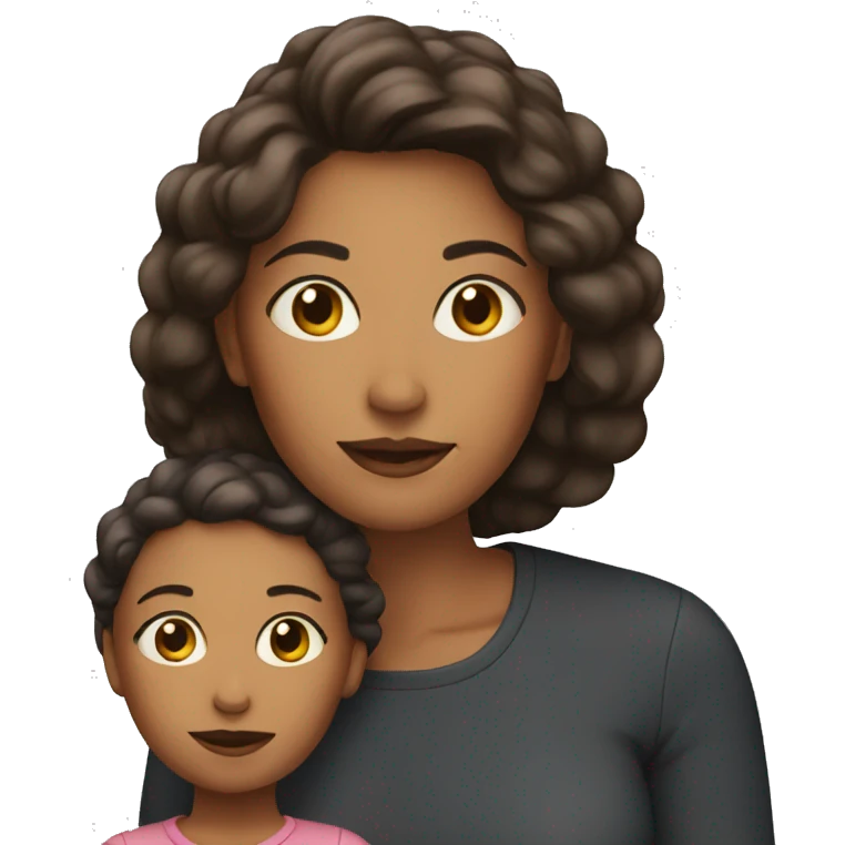 Woman with her daughter emoji