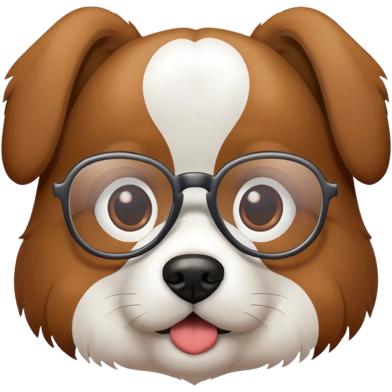Dog with glasses emoji