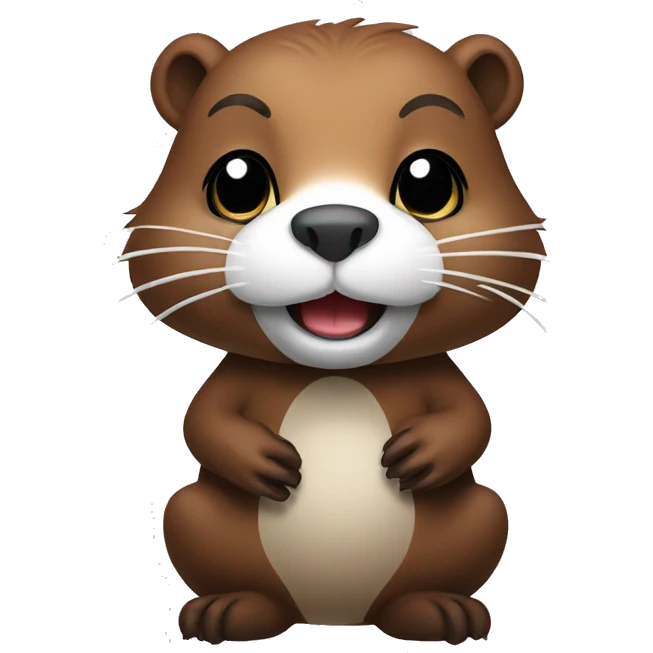 Beaver with white wing emoji