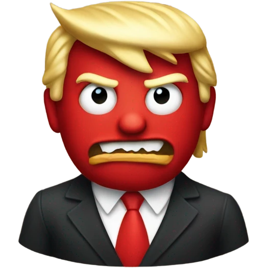Donald Trump dressed as the devil emoji
