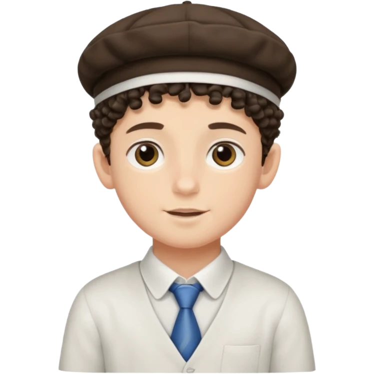 Jewish boy Yerushalmi curly sidelocks emoji