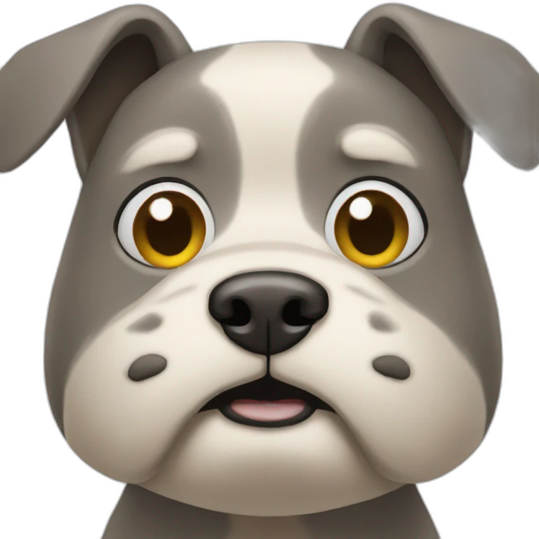stoned dog with emotions emoji