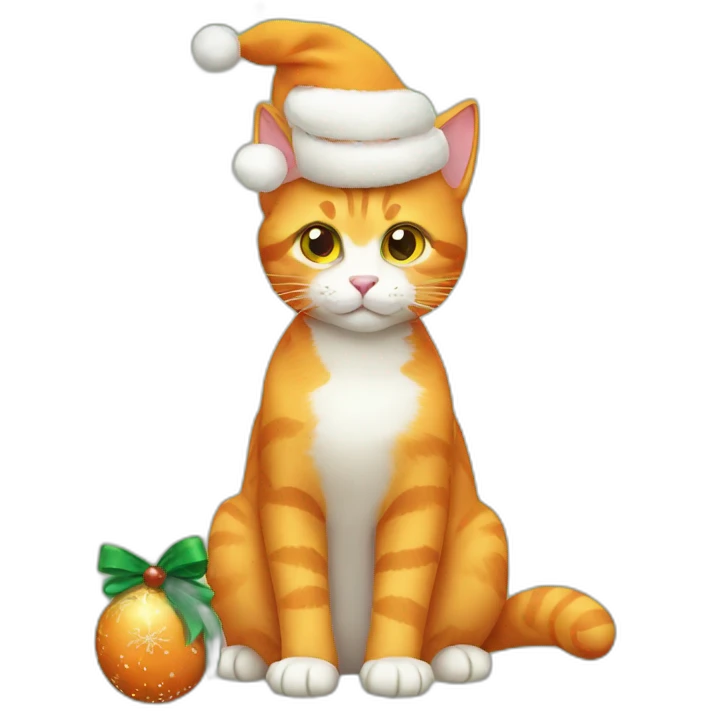 orange CAT christmas emoji