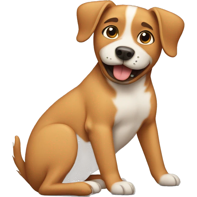Dog getting belly scratched  emoji