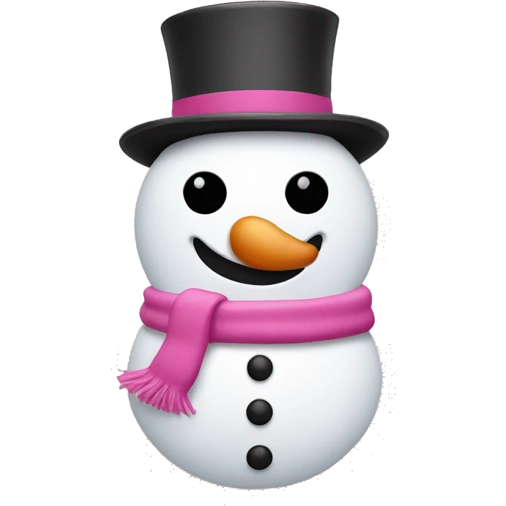 Pink snow man  emoji