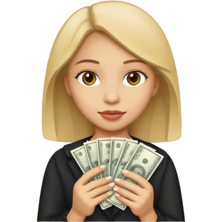 girl holding money  emoji