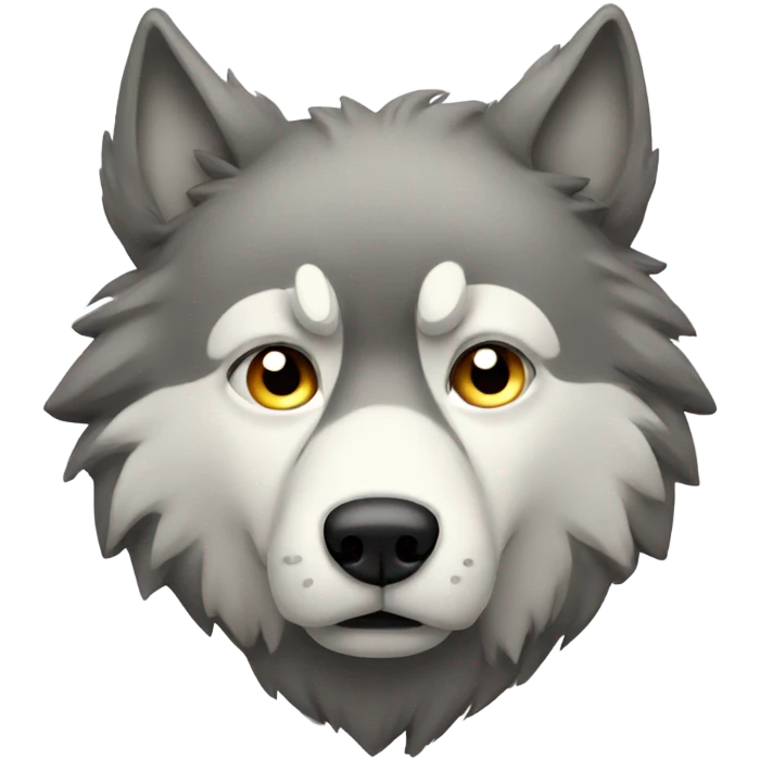 Sad wolf emoji