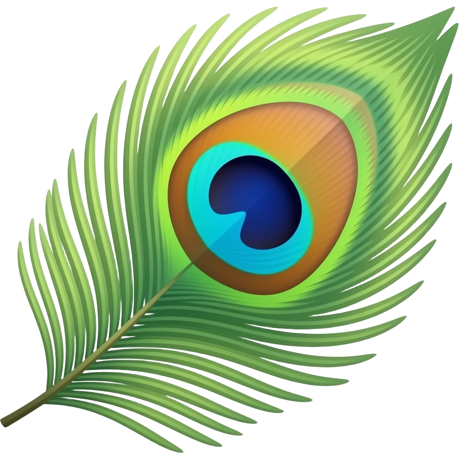 Only one peacock feather emoji emoji