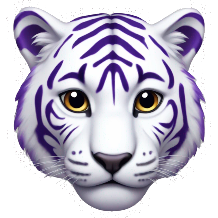 white and purple tiger emoji
