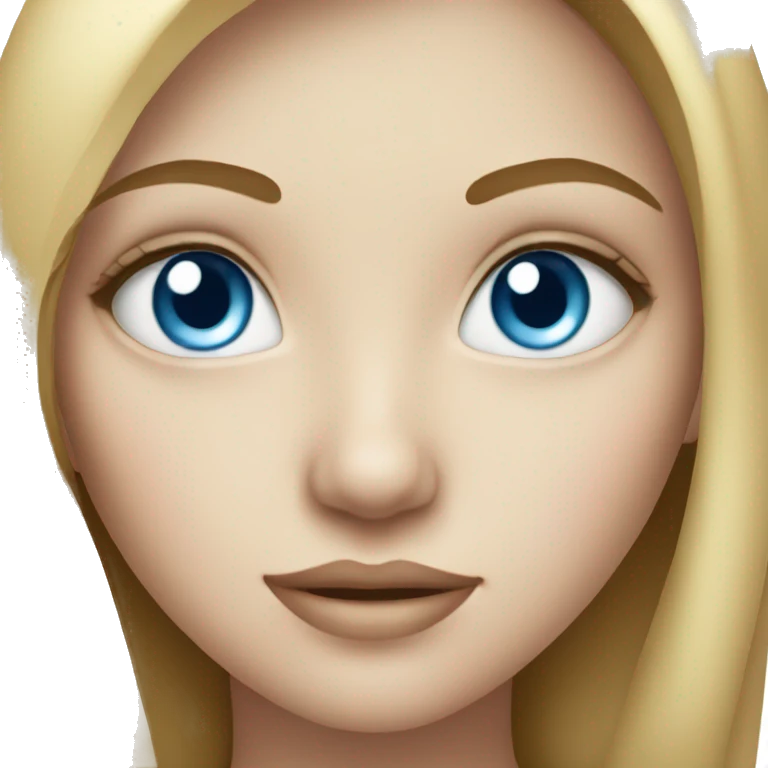 Blue eyes girl emoji
