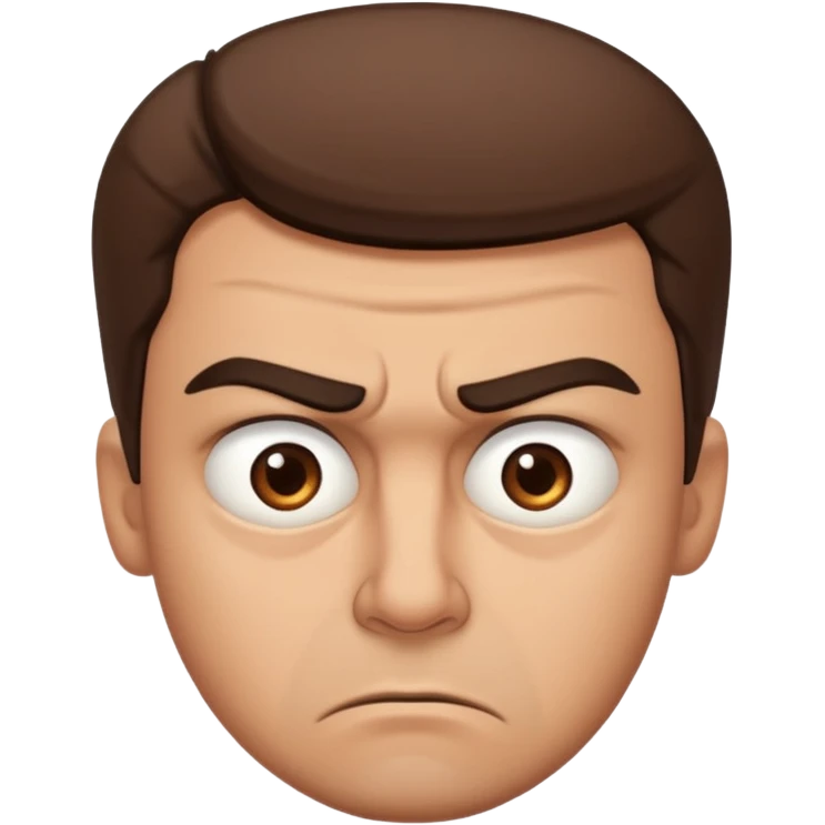 Slightly brown guy looking disturbed  emoji