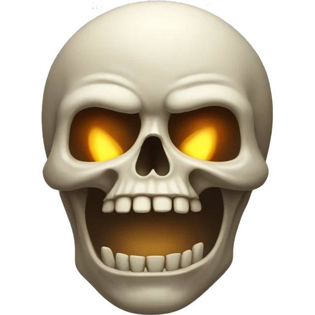 Shocking skull emoji
