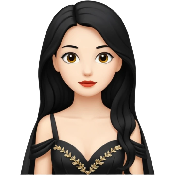 Black long hair classy women emoji