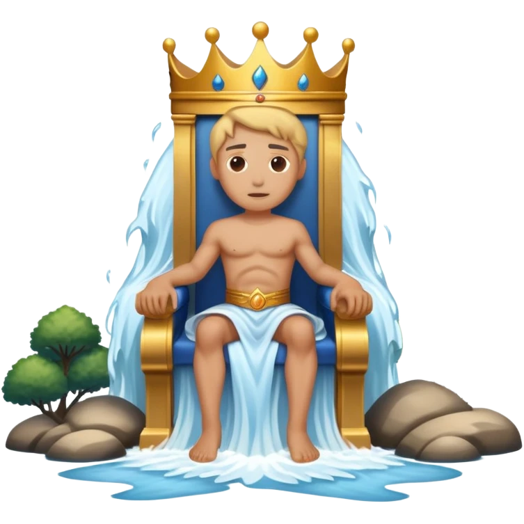 River flowing from throne emoji