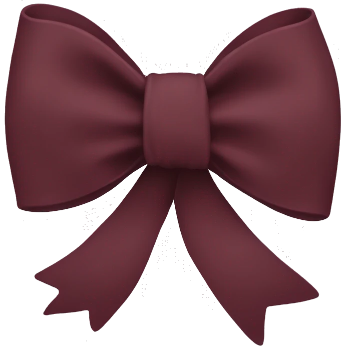 maroon bow with ou symbol  emoji