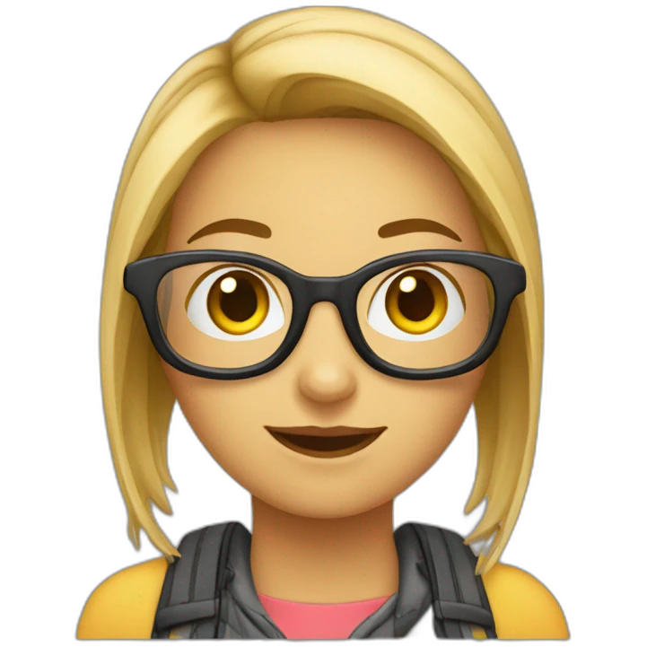 nerdy programmer girl emoji
