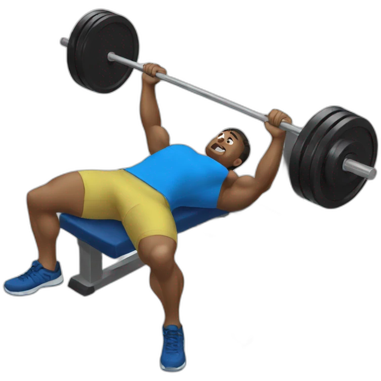A guy doing bench press emoji