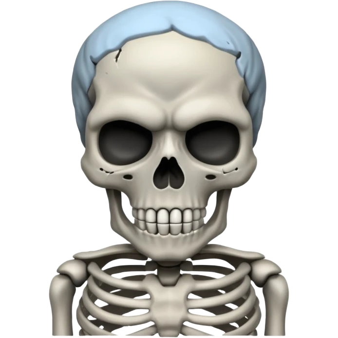 A skeleton mixed with anger emoji
