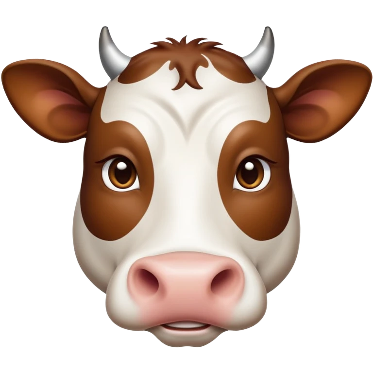 cinematic-noble-brown-and-white-cow-portrait-emoji,-poised-and-regal,-with-a-large,-sturdy-build-and-a-beautifully-patterned-hide-of-rich-brown-accented-by-crisp-white-patches,-deep-set-soulful-brown-eyes,-simplified-yet-sharp-and-sophisticated emoji
