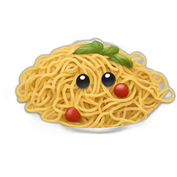 eat eating spaghetti emoji