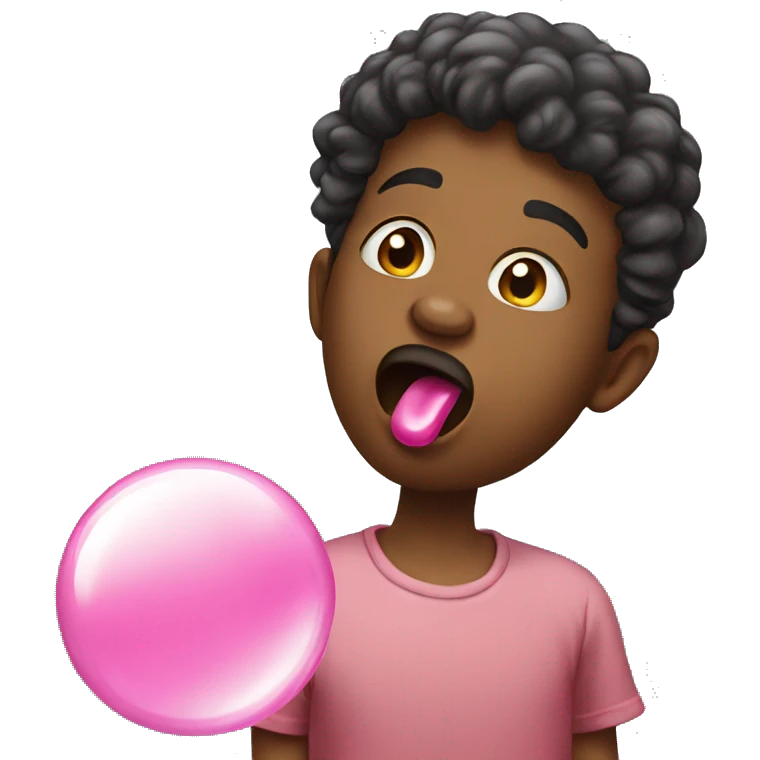 Blowing bubble gum emoji