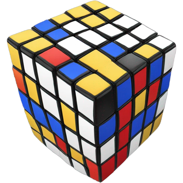 rubiks cube in a u shape emoji