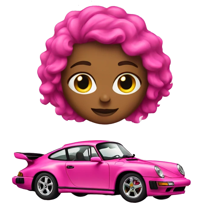 Pink porche  emoji
