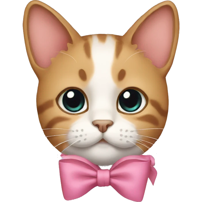 Cat wearing bow emoji