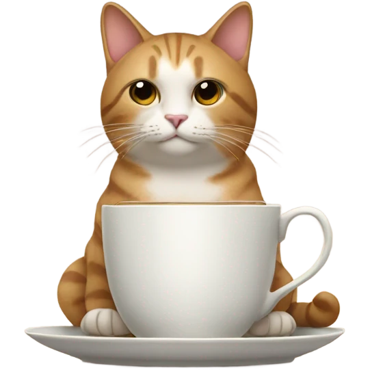 Cat with tea emoji