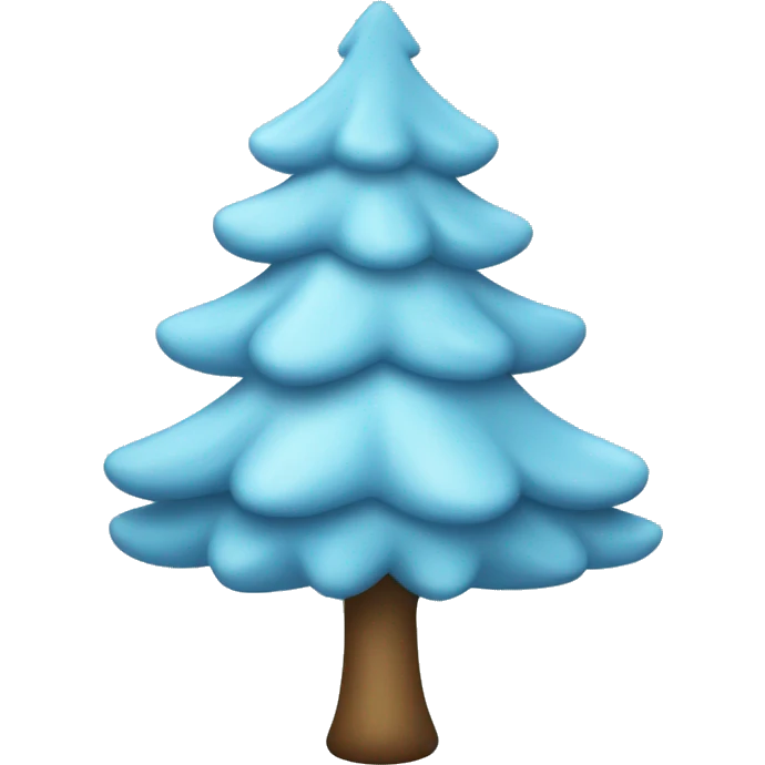 Baby blue Christmas tree emoji