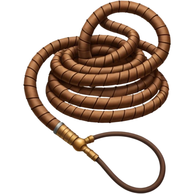 Indiana Jones whip coiled emoji