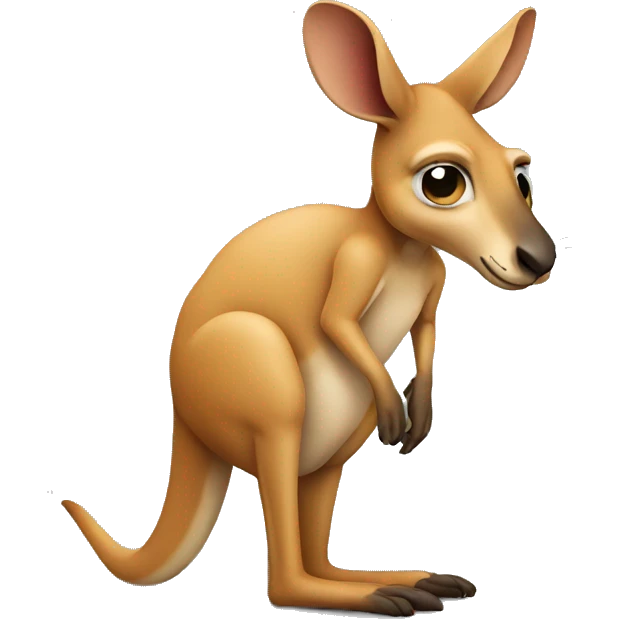 kangaroo leaning  emoji
