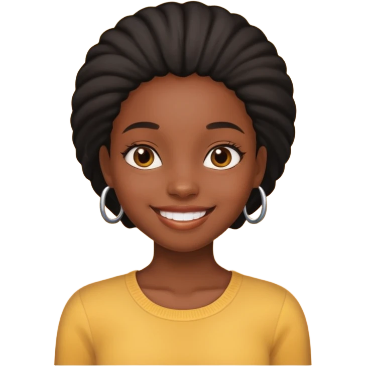 Black girl giving blowjob emoji