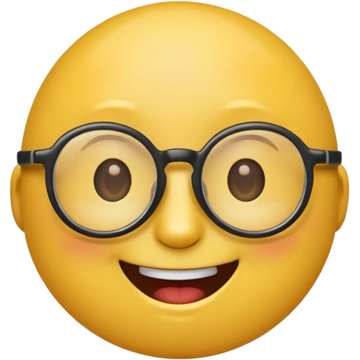 yellow emoji in glasses emoji