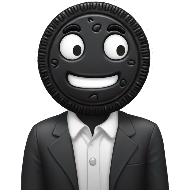Oreo, cartoon, happy emoji