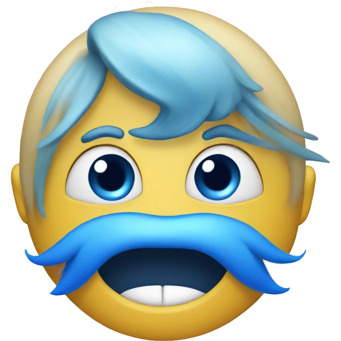 Emoji with blue mouth  emoji