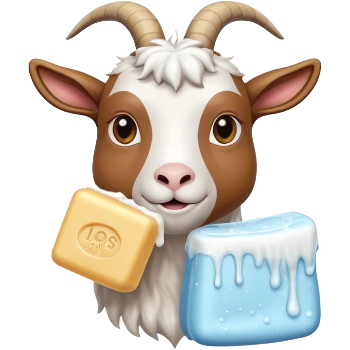 goat eating a bar of soap emoji