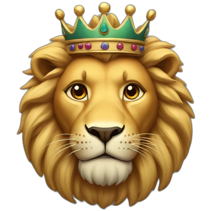 Lion with crown emoji